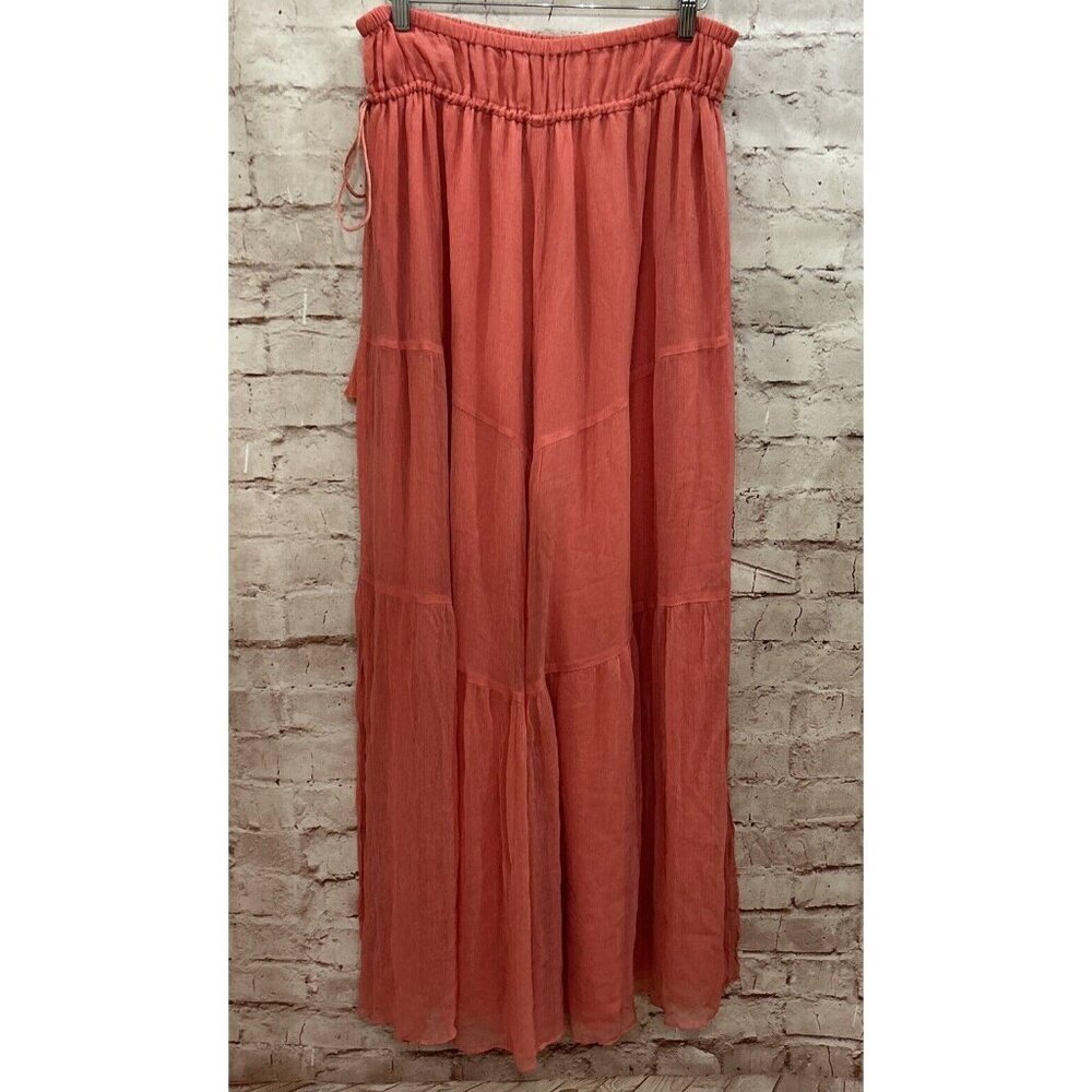 Anthropologie Elevenses Womens M Rockport Wide Leg Palazzo Pant Rose Pink NEW